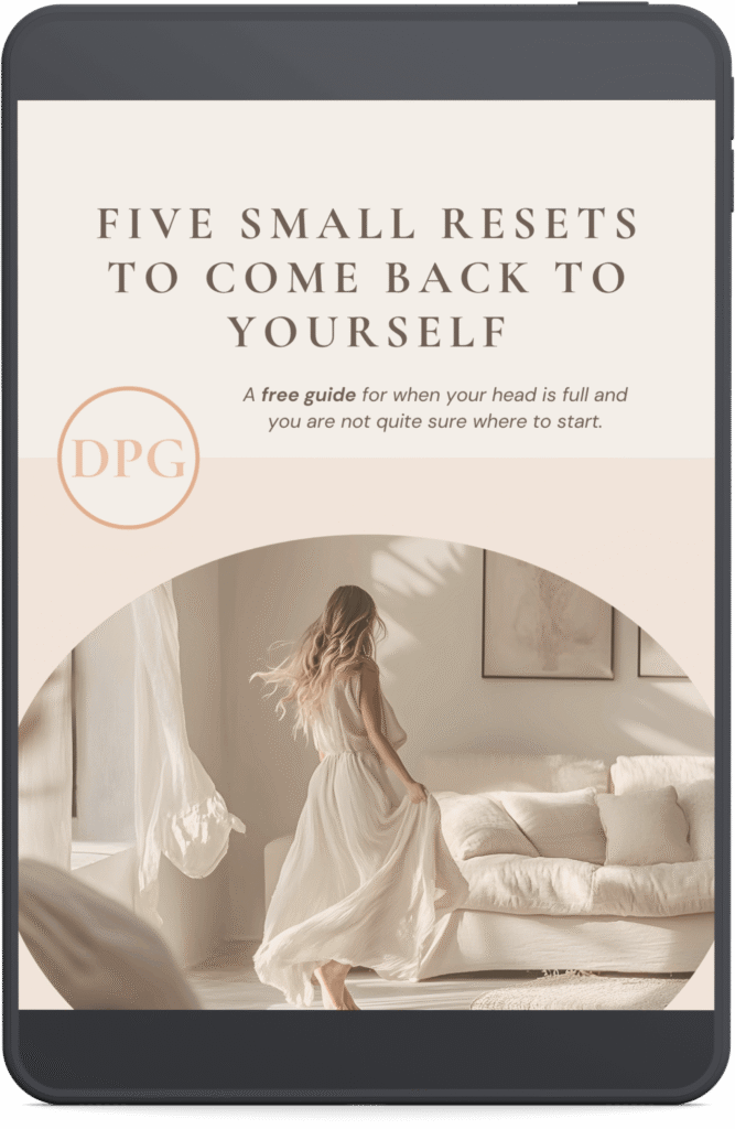 Ebook cover for Five Small Resets to Come Back to Yourself by Daily Positivity Gems